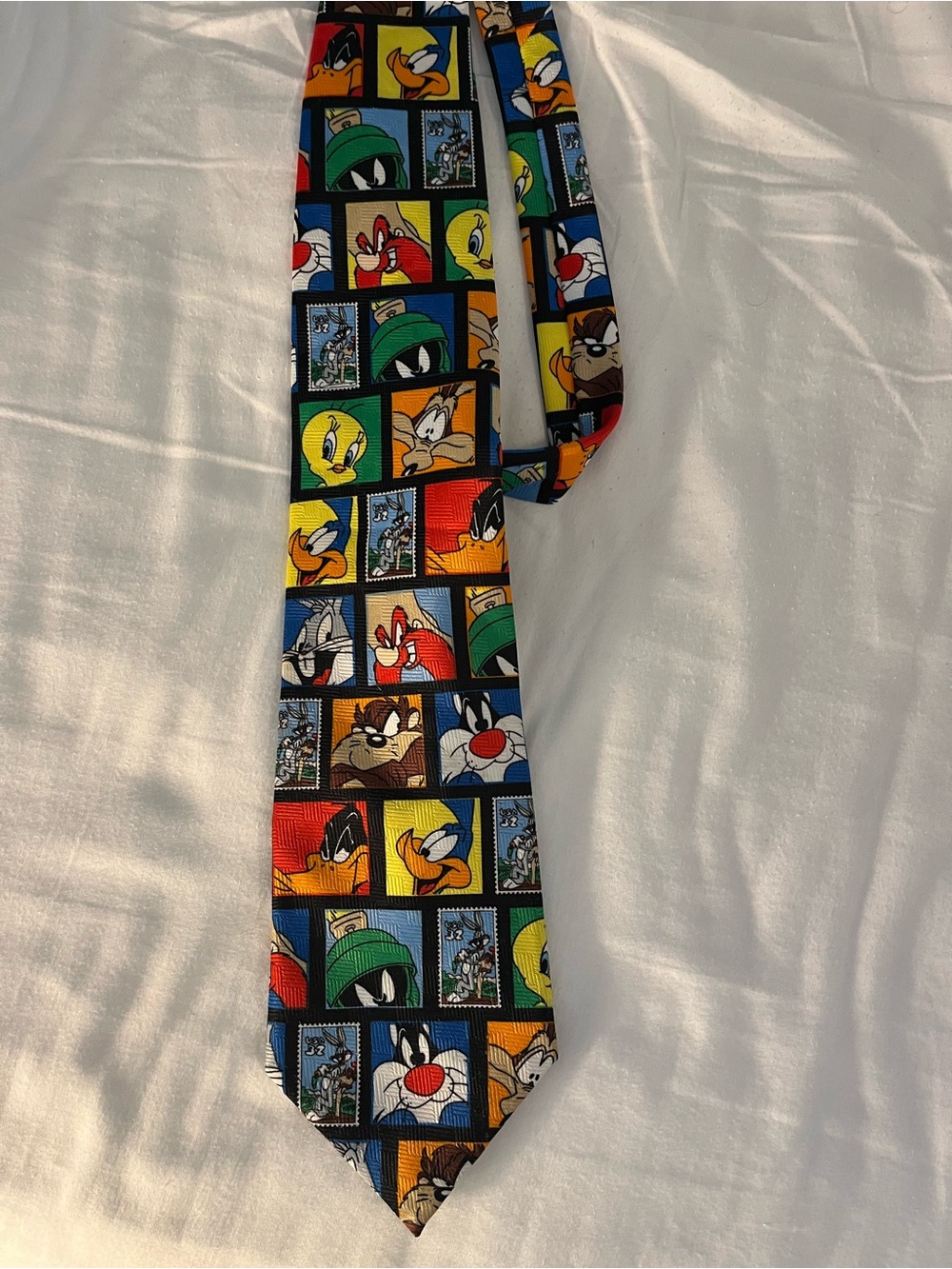 Looney Tunes Character Patchwork Men's Tie - Multicolor